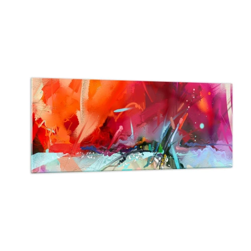 Impression sur verre - Image sur verre - Une explosion de lumières et de couleurs - 100x40 cm