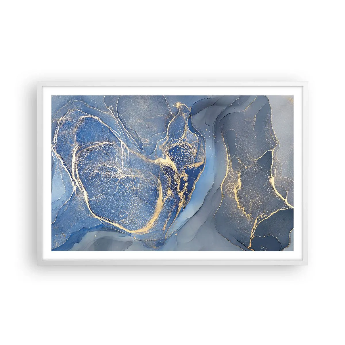 Affiche dans un cadre blanc - Poster - Poussière d'or - 91x61 cm