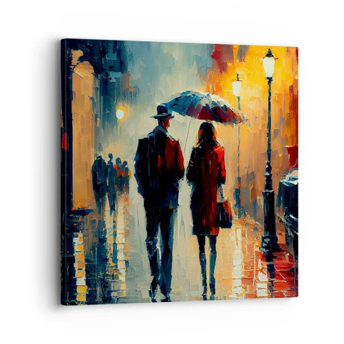 Impression sur toile - Image sur toile - Histoire d'amour urbaine - 30x30 cm