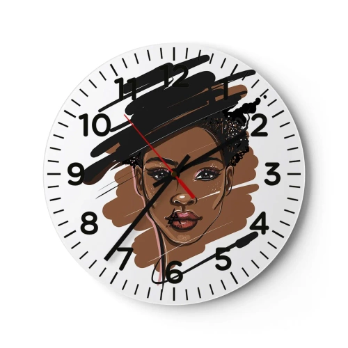 Horloge murale - Pendule murale - Doux comme le chocolat - 30x30 cm
