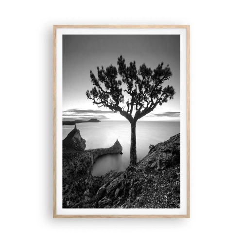 Affiche dans un chêne clair - Poster - Paix jusqu'à l'horizon - 70x100 cm