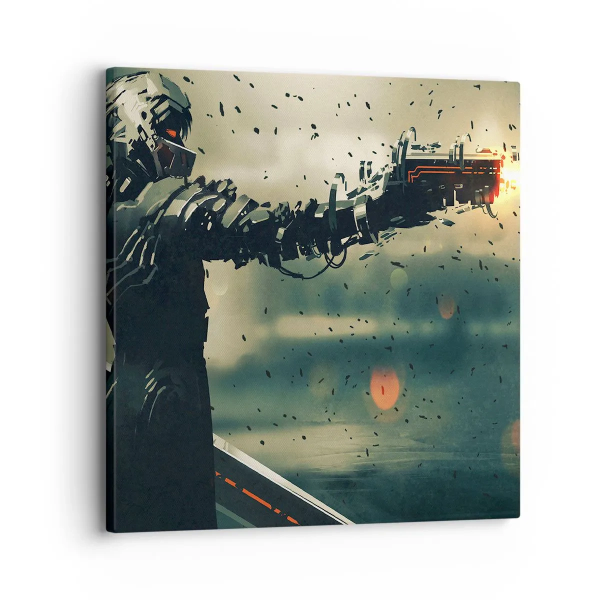 Impression sur toile - Image sur toile - L'arme fatale - Votre propre Terminator - 30x30 cm