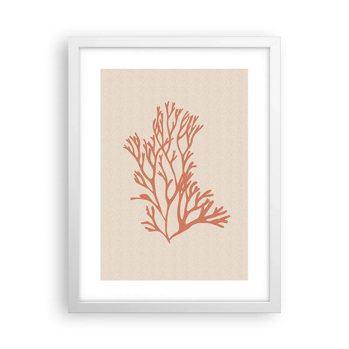 Affiche dans un cadre blanc - Poster - Filigrane de corail - 30x40 cm