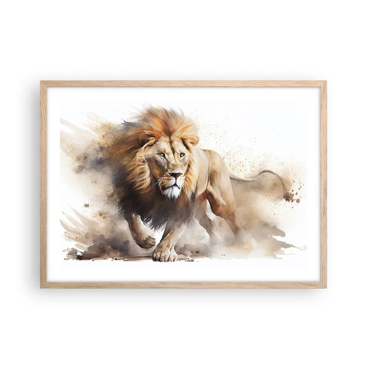 Affiche dans un chêne clair - Poster - Le roi bougea - 70x50 cm