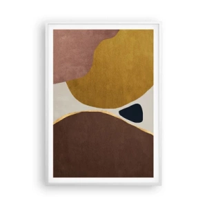 Affiche dans un cadre blanc - Poster - L'abstraction – une place dans l'espace - 70x100 cm