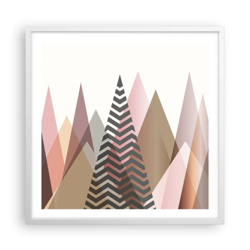 Affiche dans un cadre blanc - Poster - Vue pyramidale - 60x60 cm