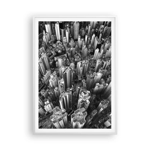 Affiche dans un cadre blanc - Poster - Toujours de plus en plus haut - 70x100 cm