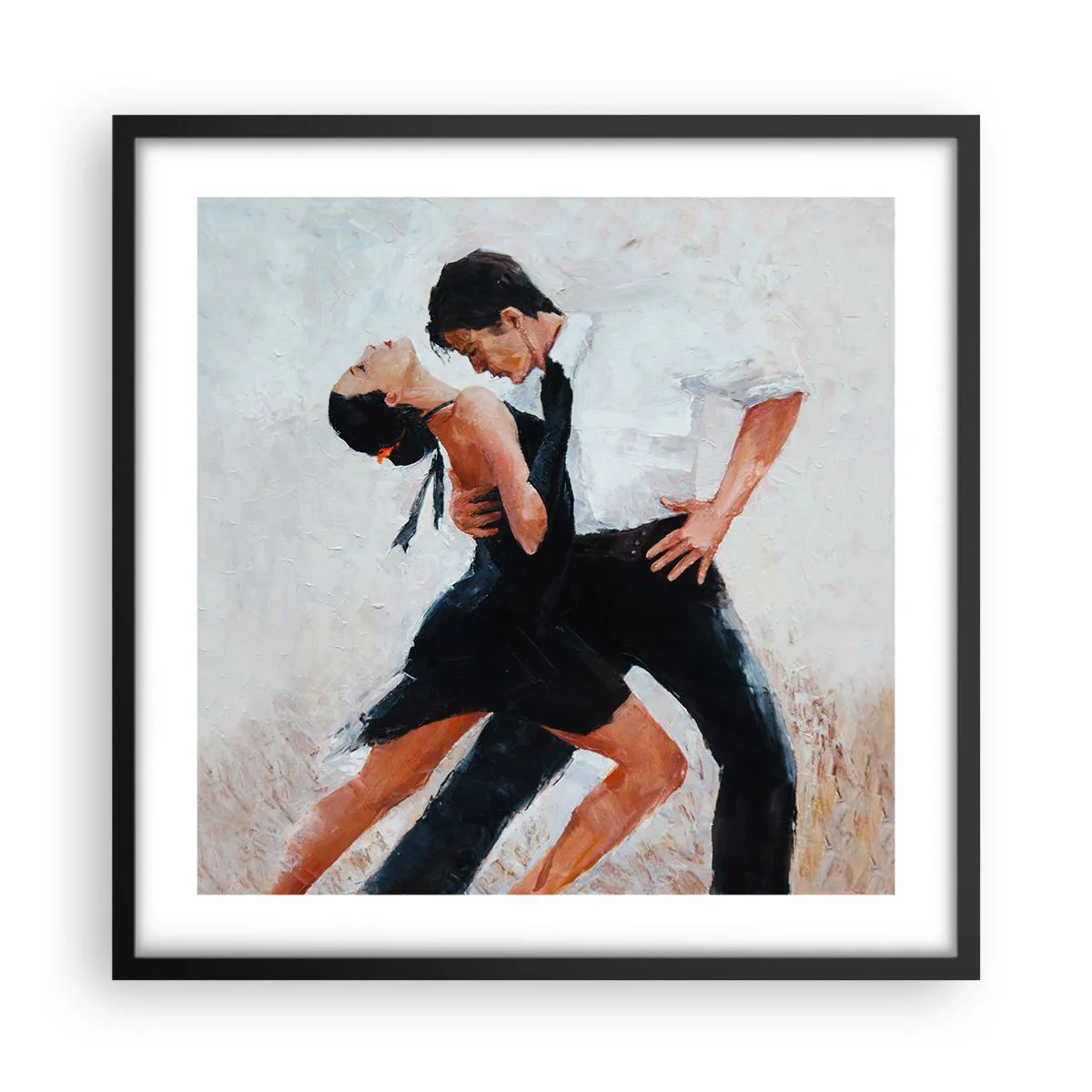 Affiche dans un cadre noir - Poster - Tango de mes rêves et pensées - 50x50 cm
