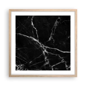 Affiche dans un chêne clair - Poster - La vie secrète de la pierre - 50x50 cm