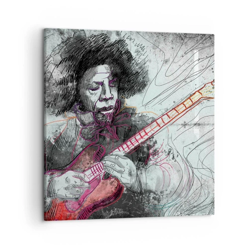 Impression sur toile - Image sur toile - Sur les vagues de la musique - 50x50 cm