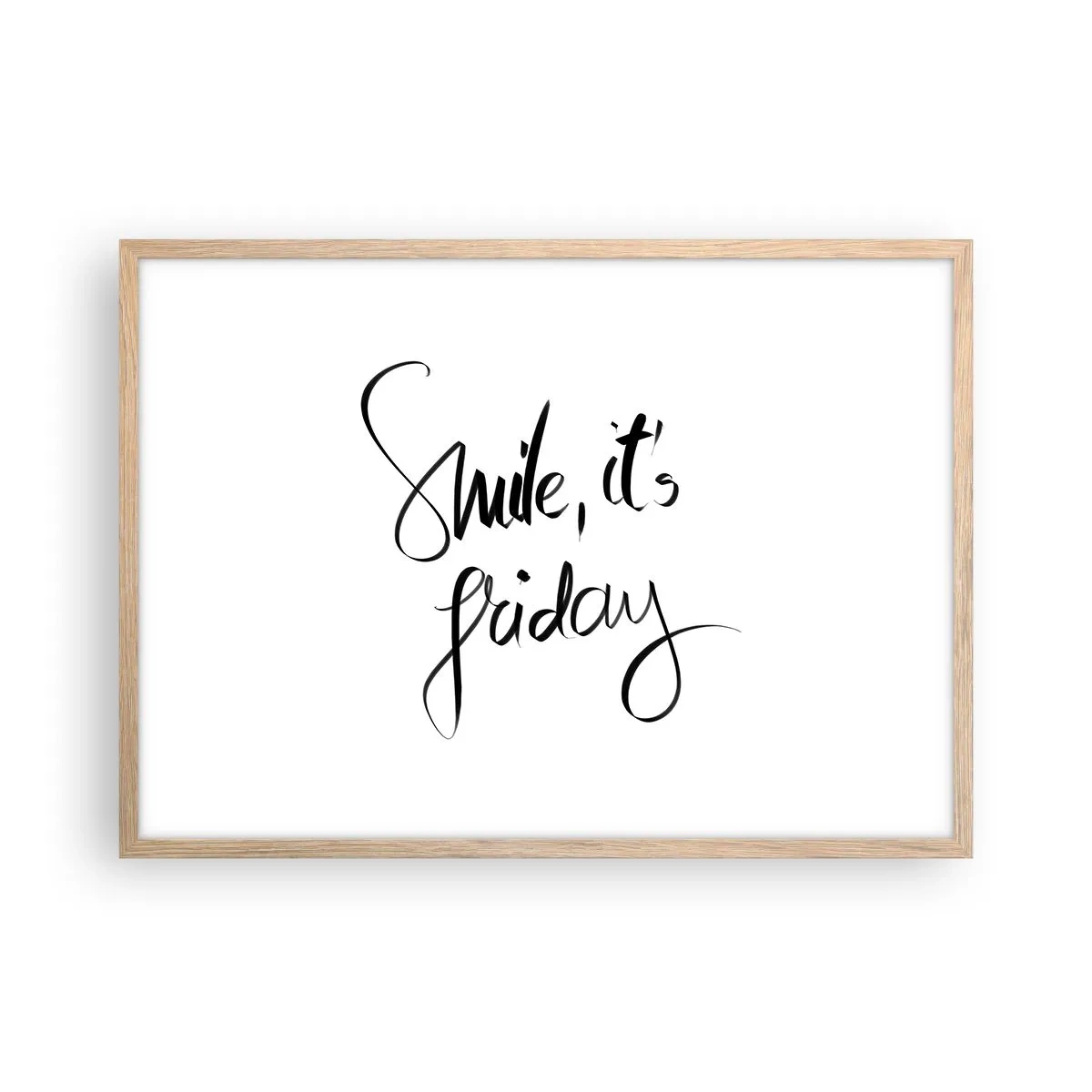 Affiche dans un chêne clair - Poster - Joie réelle - 70x50 cm