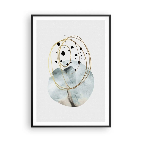 Affiche dans un cadre noir - Poster - Emmêlement de l'espace - 70x100 cm