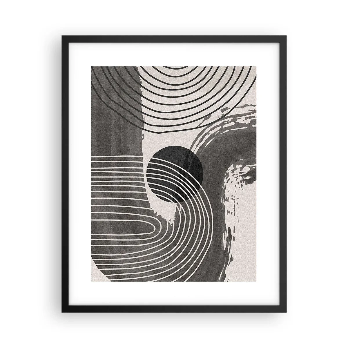 Affiche dans un cadre noir - Poster - L'ovale gagne - 40x50 cm