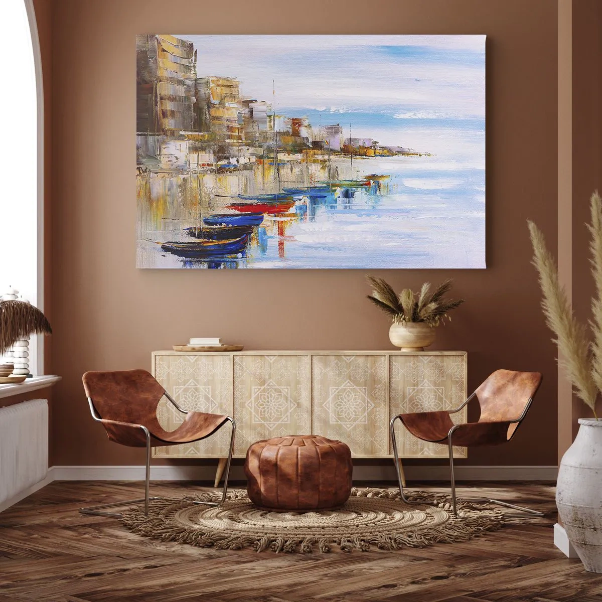 Impression sur toile - Image sur toile - Un havre urbain multicolore - 70x50 cm