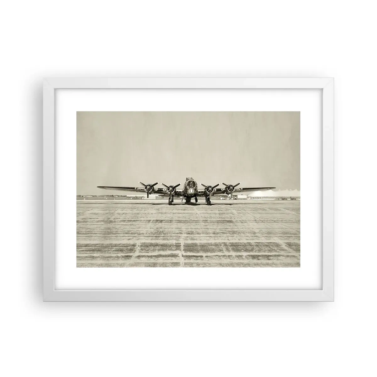 Affiche dans un cadre blanc - Poster - Toujours prêt! - 40x30 cm