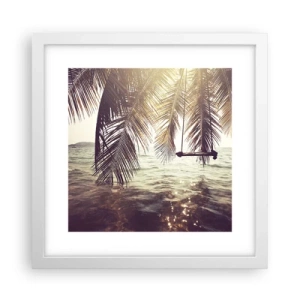 Affiche dans un cadre blanc - Poster - Vous pouvez vous balancer dans les nuages ​​à volonté - 30x30 cm