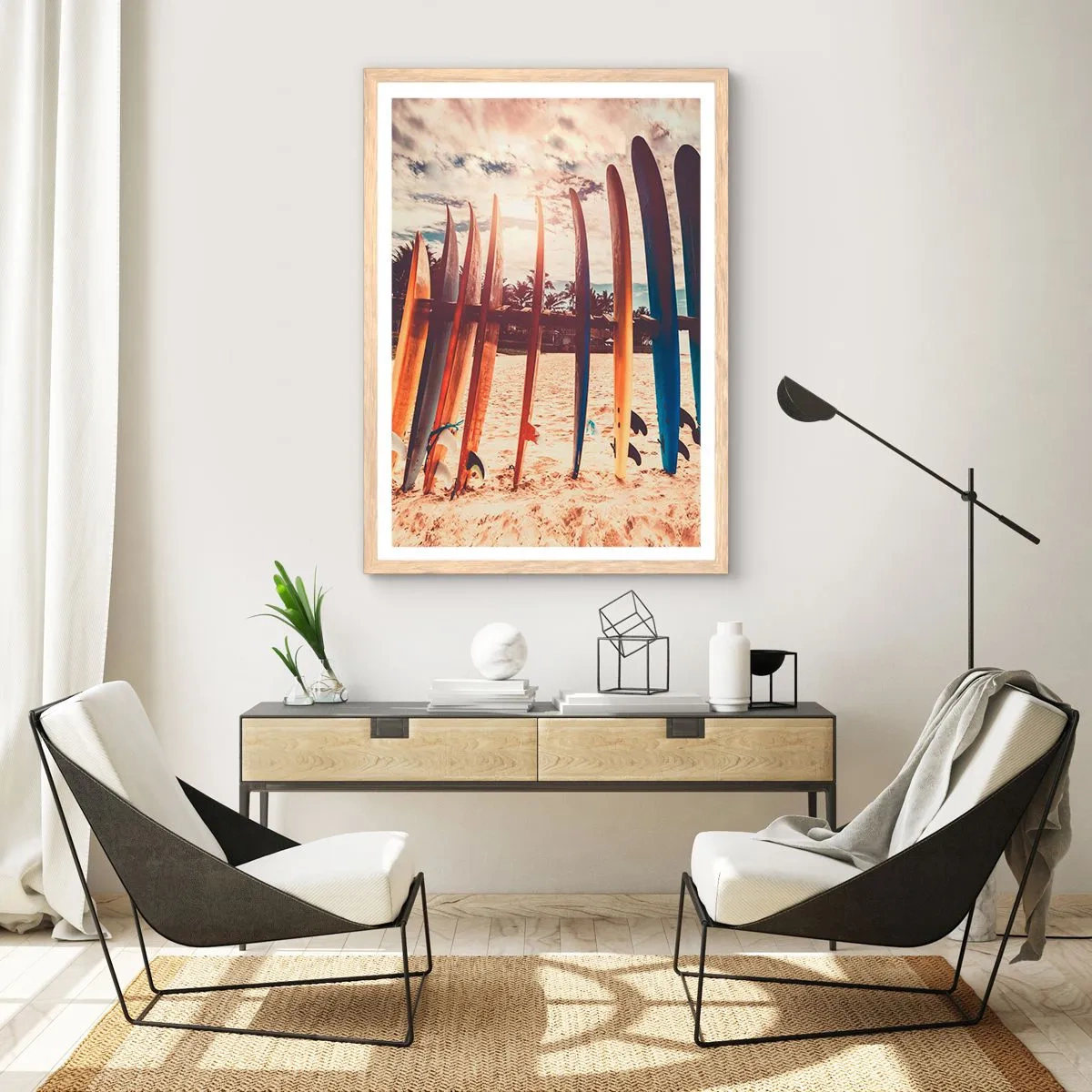 Affiche dans un chêne clair - Poster - Bonne nuit, à demain - 70x100 cm