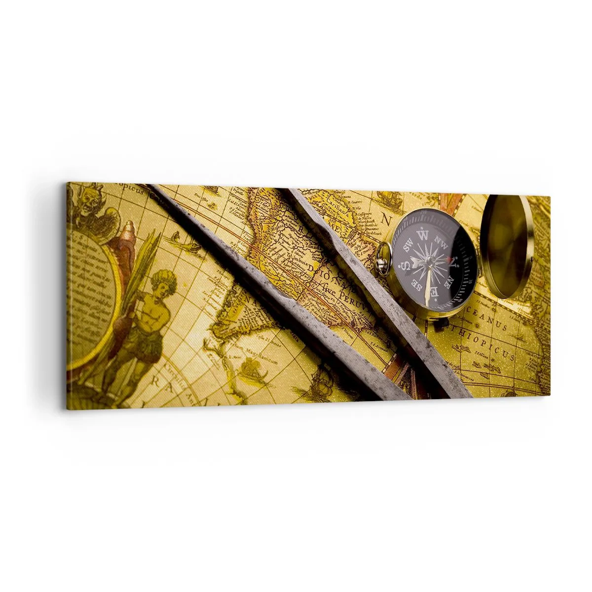 Impression sur toile - Image sur toile - Où sont ces trésors? - 100x40 cm