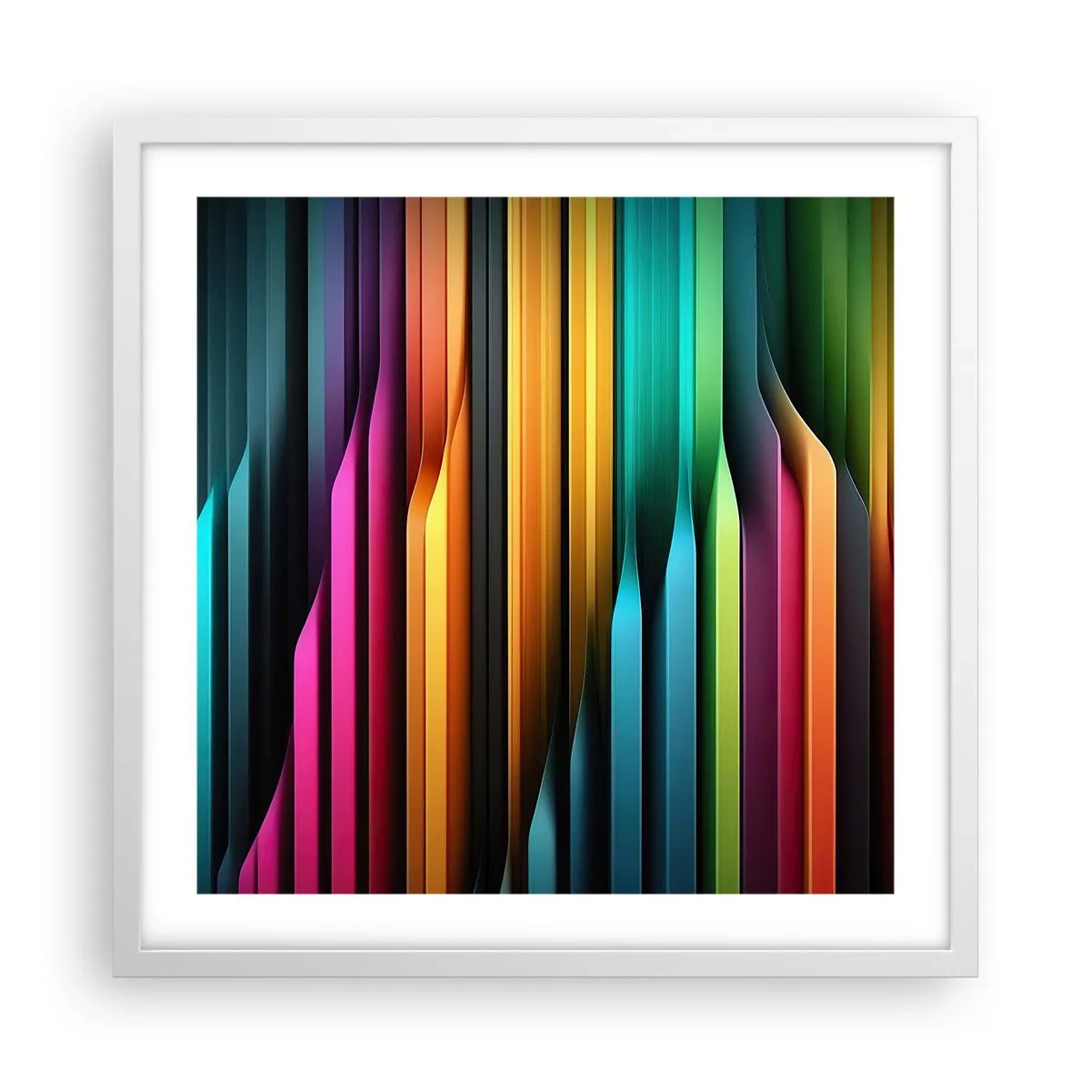 Affiche dans un cadre blanc - Poster - Un organe de lumière - 50x50 cm