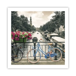 Affiche - Poster - Couleurs de rue d'Amsterdam - 60x60 cm