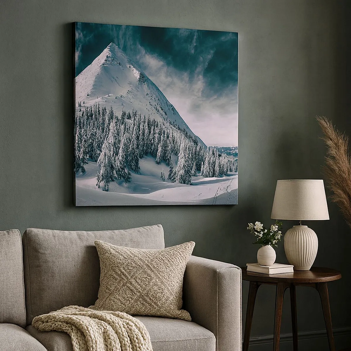 Impression sur toile - Image sur toile - Le pays de la neige et de la glace - 30x30 cm