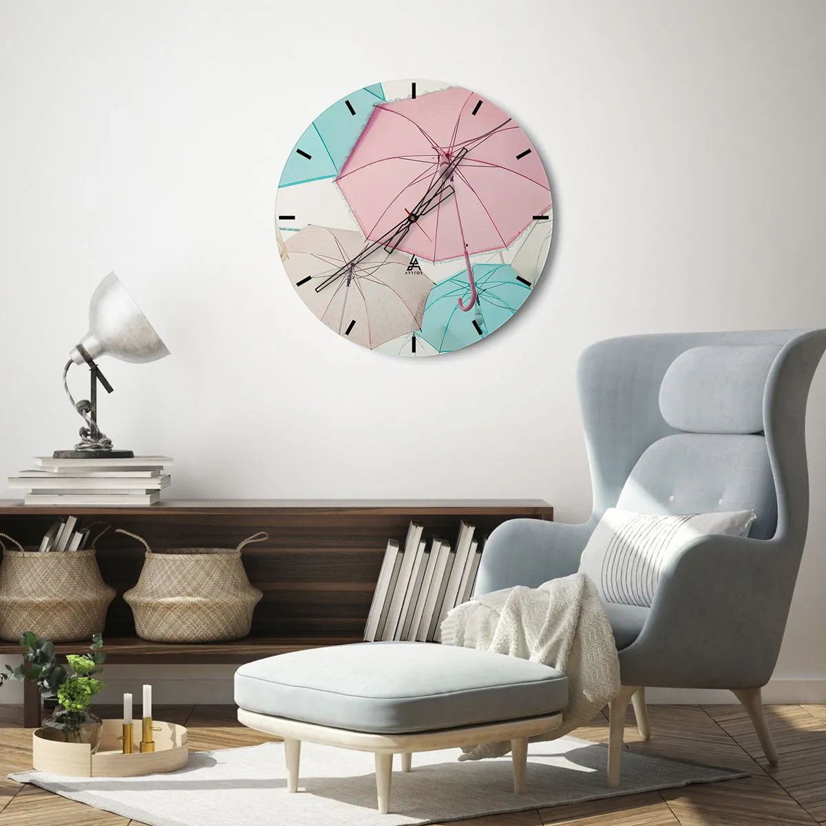 Horloge murale - Pendule murale - Parfois le soleil, parfois la pluie - 40x40 cm