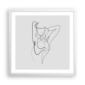 Affiche dans un cadre blanc - Poster - Vraiment, tu es comme ça... - 50x50 cm