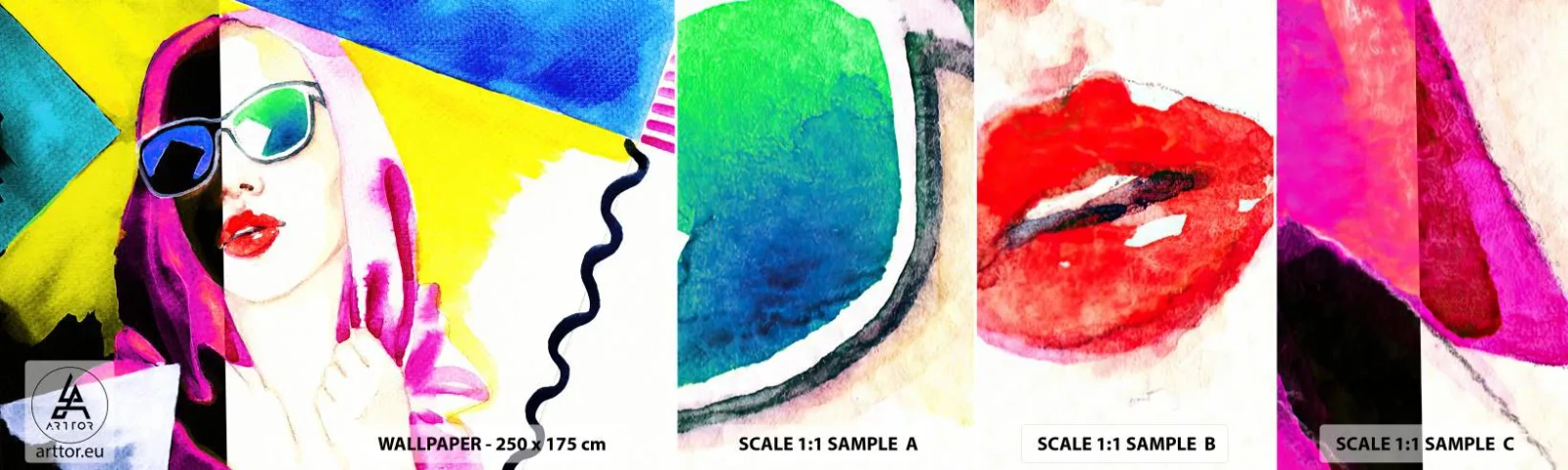 Échantillon De Papier Peint Standard Eco - je ne suis pas blanche et je ne suis pas noire - Visage de femme, Portrait d'une femme, Mode - 100x30 cm