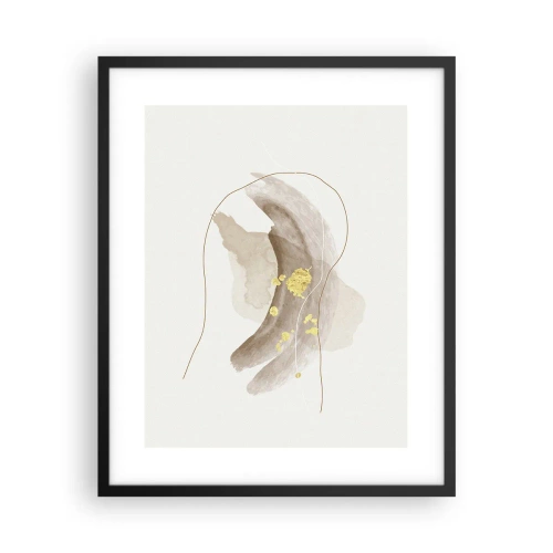 Affiche dans un cadre noir - Poster - rencontré dans l'espace - 40x50 cm