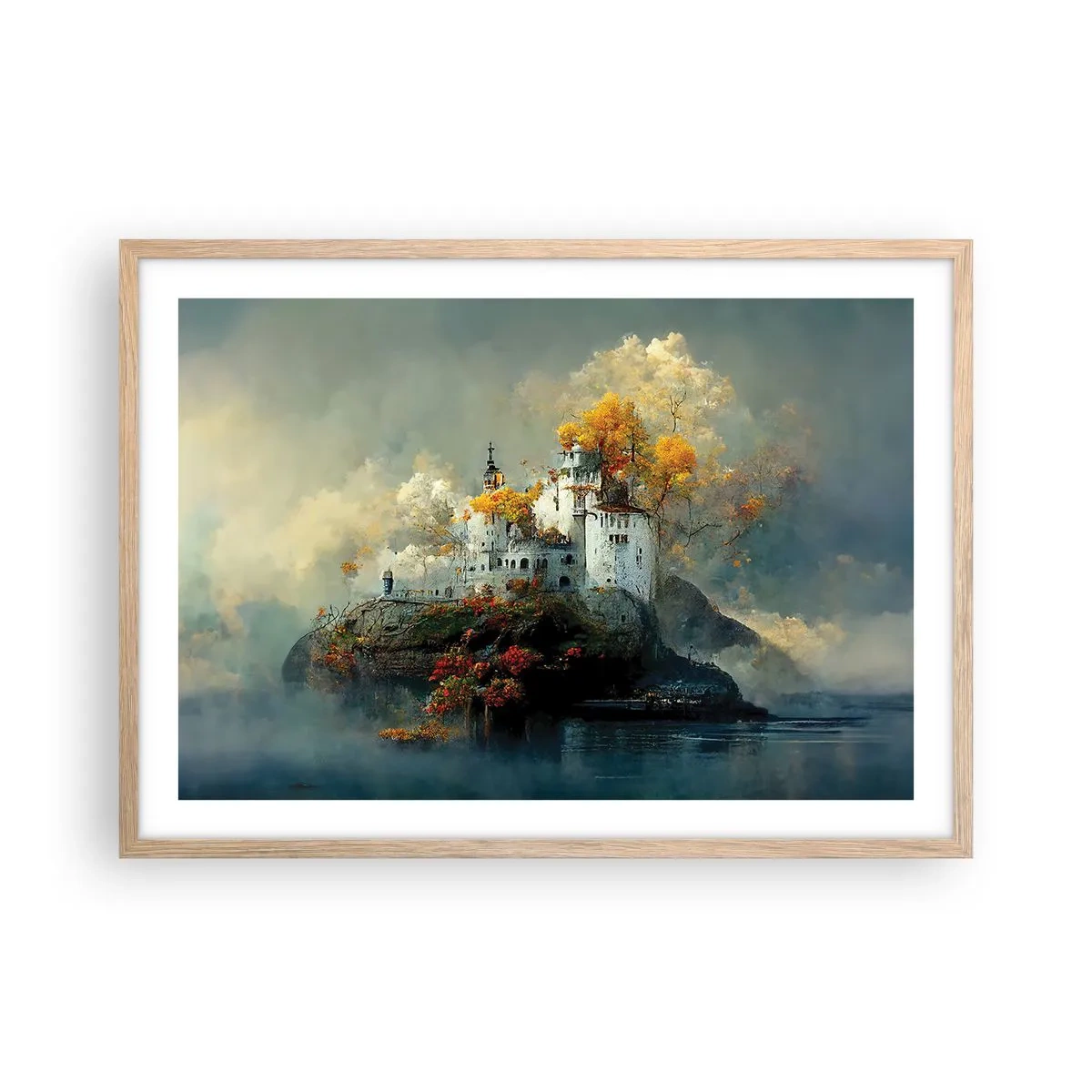 Affiche dans un chêne clair - Poster - Le début d'une histoire romantique - 70x50 cm