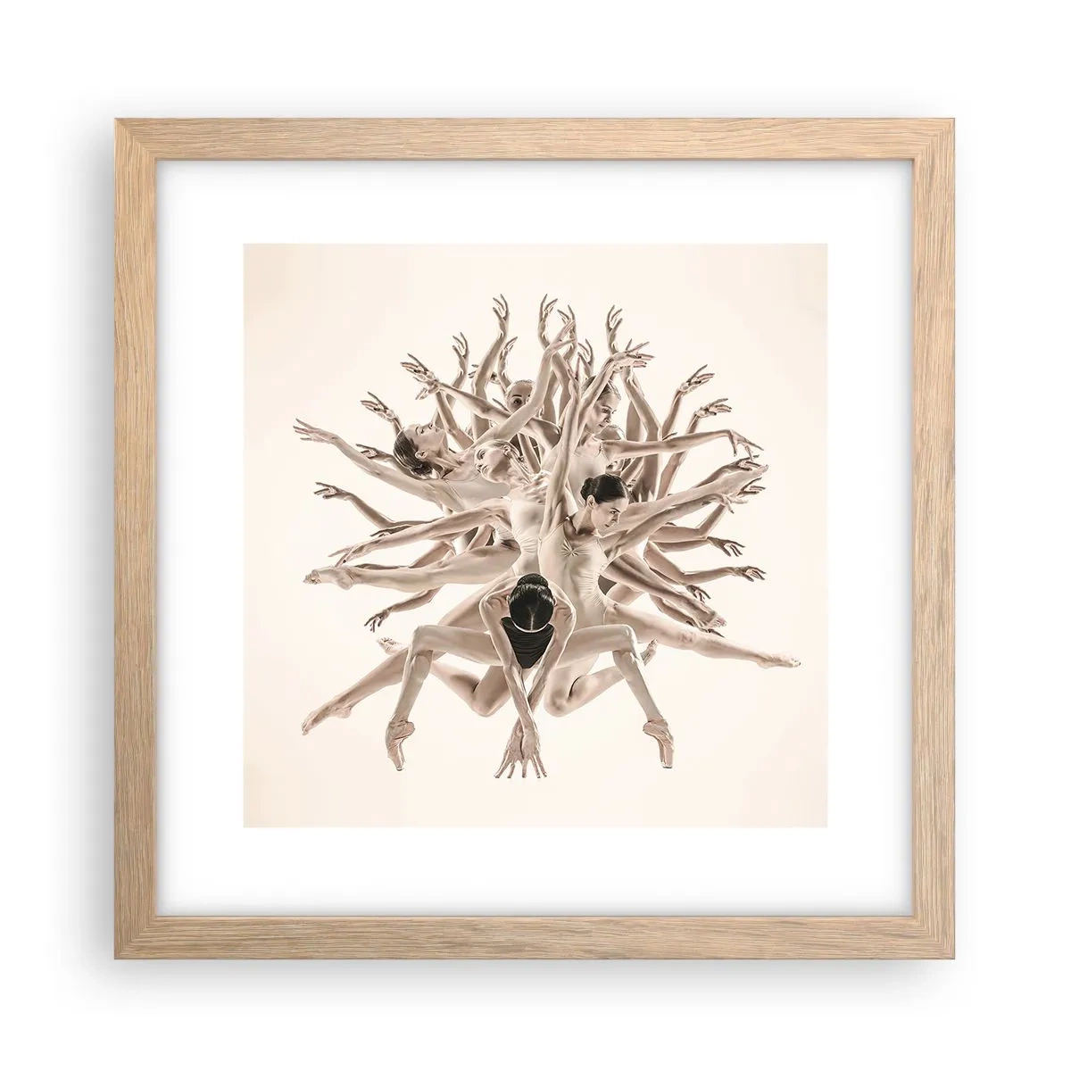 Affiche dans un chêne clair - Poster - S'épanouir en danse - 30x30 cm