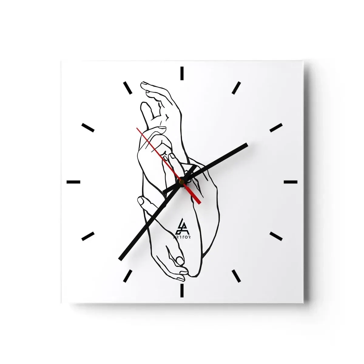 Horloge murale - Pendule murale - Bon contact - 40x40 cm