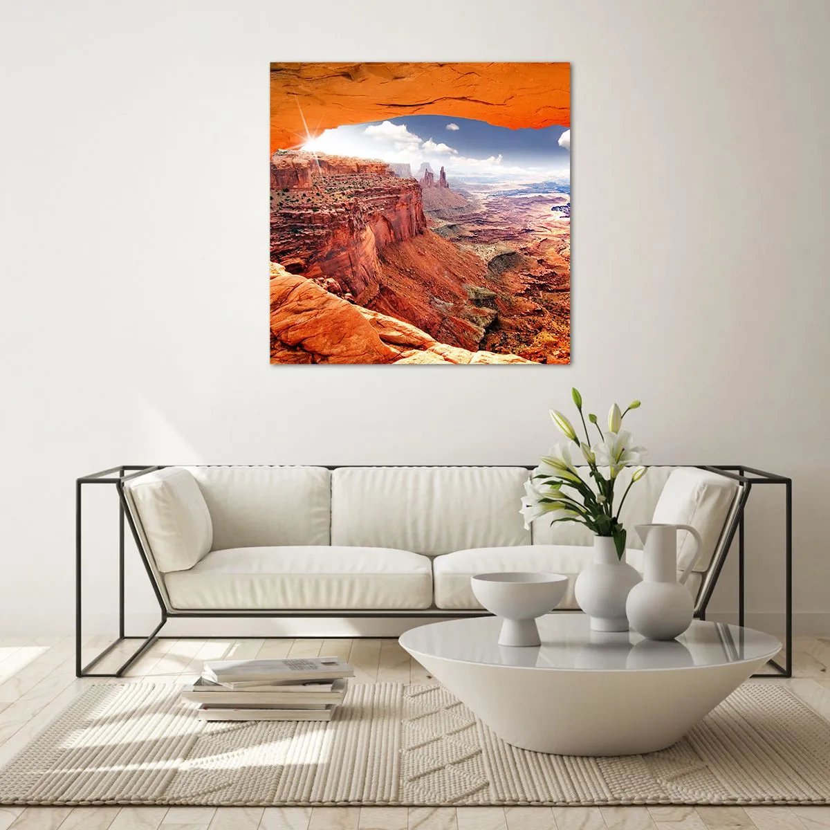 Impression sur verre - Image sur verre - Sculpté par la nature elle-même - 70x70 cm