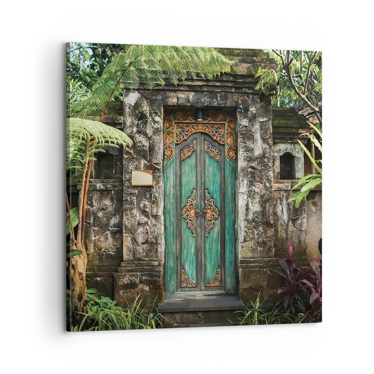 Impression sur toile - Image sur toile - Porte vers un monde exotique - 60x60 cm