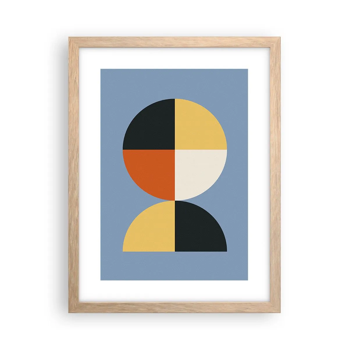 Affiche dans un chêne clair - Poster - Regarde et compte - 30x40 cm