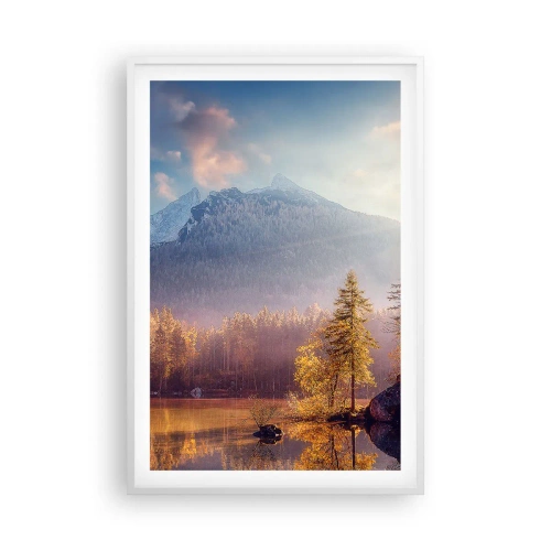 Affiche dans un cadre blanc - Poster - Dans les montagnes et les vallées - 61x91 cm