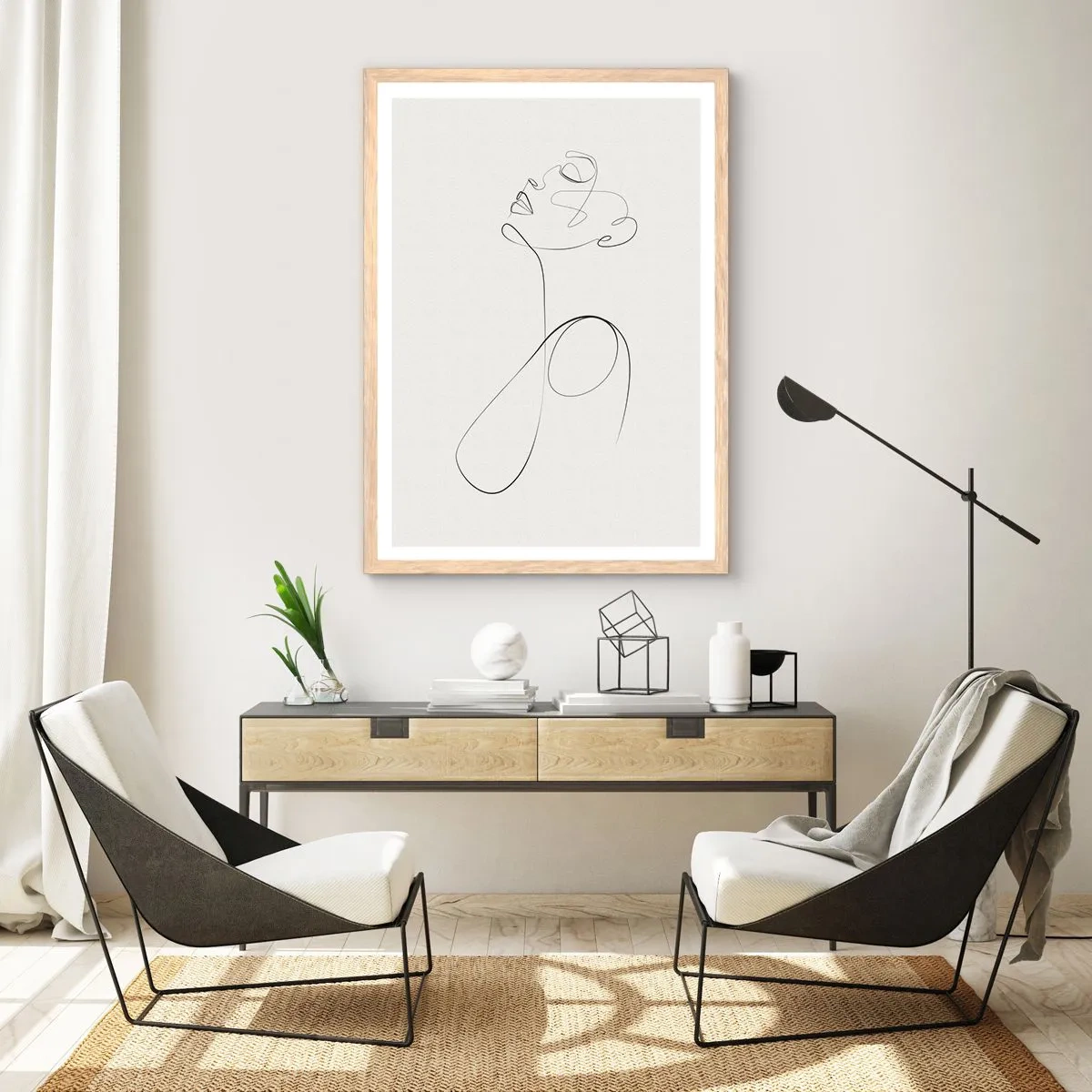 Affiche dans un chêne clair - Poster - En boucle dans les rêves - 30x40 cm