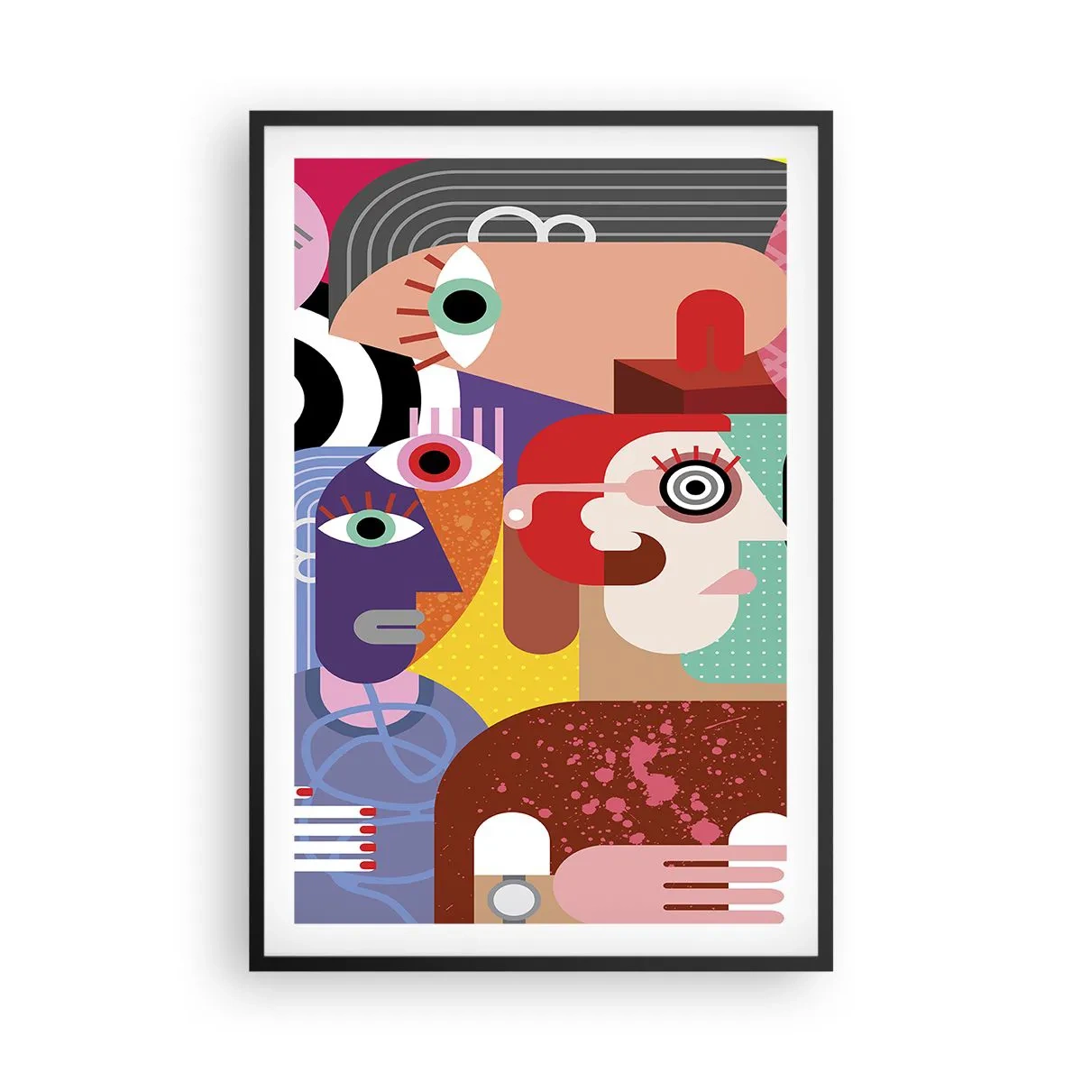 Affiche dans un cadre noir - Poster - Nous par M. Picasso - 61x91 cm