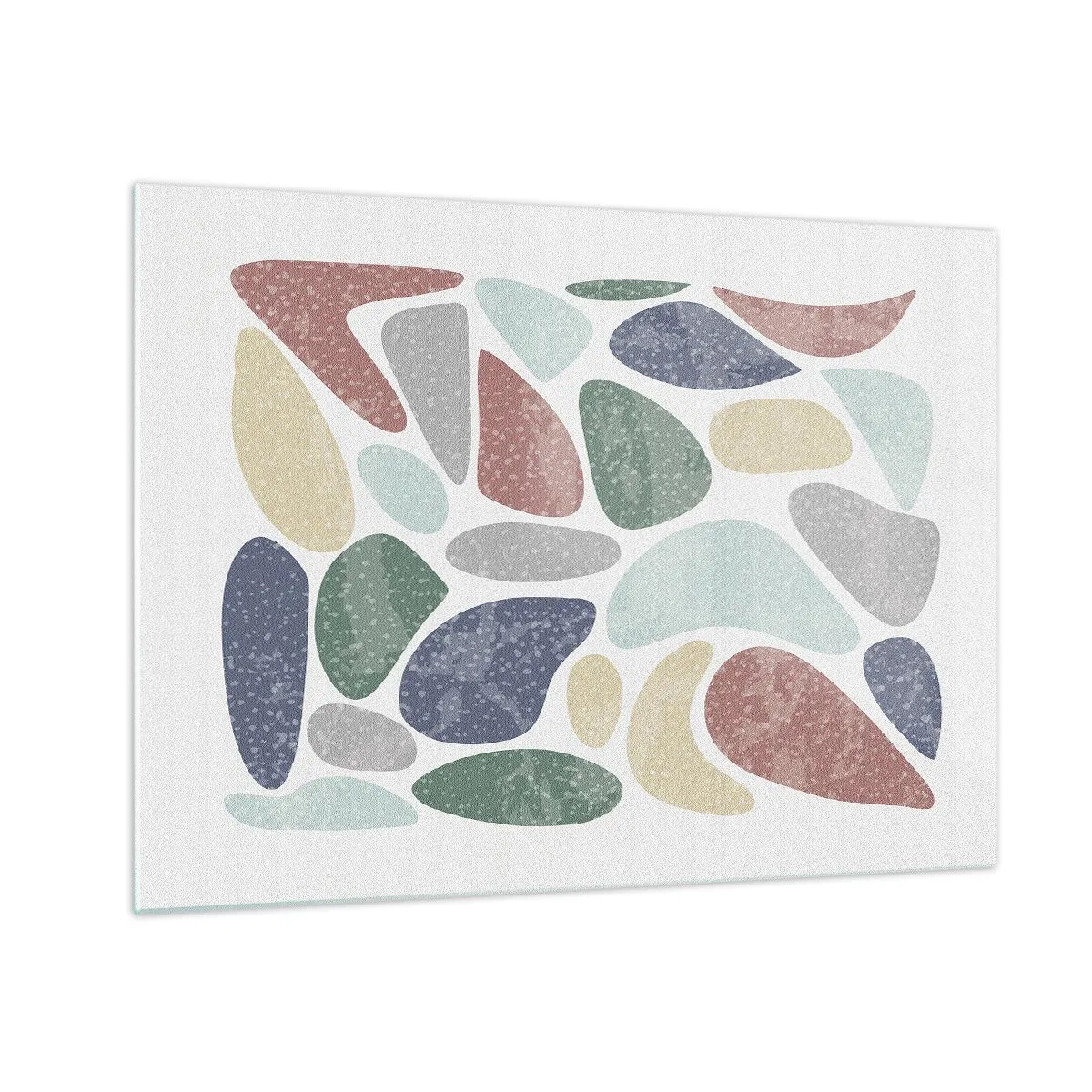 Impression sur verre - Image sur verre - Pierres décoratives de couleurs en poudre sous forme de mosaïque - 70x50cm - Une mosaïque de couleurs poudrées - Décoration murale moderne pour le salon et la chambre ARTTOR