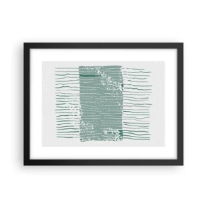 Affiche dans un cadre noir - Poster - Abstraction de la mer - 40x30 cm