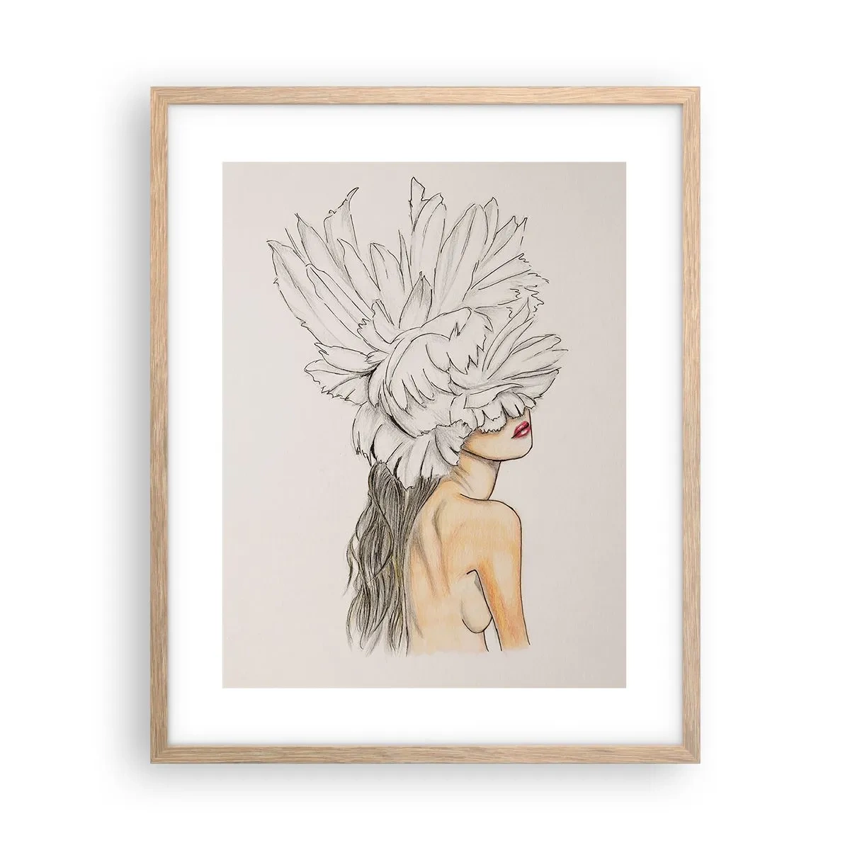 Affiche dans un chêne clair - Poster - Beauté couronnée - 40x50 cm