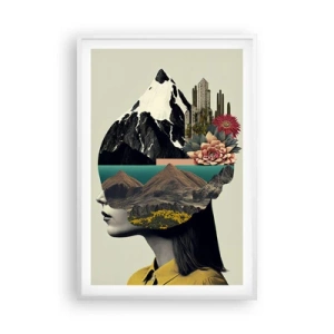 Affiche dans un cadre blanc - Poster - La femme – toujours un mystère - 61x91 cm