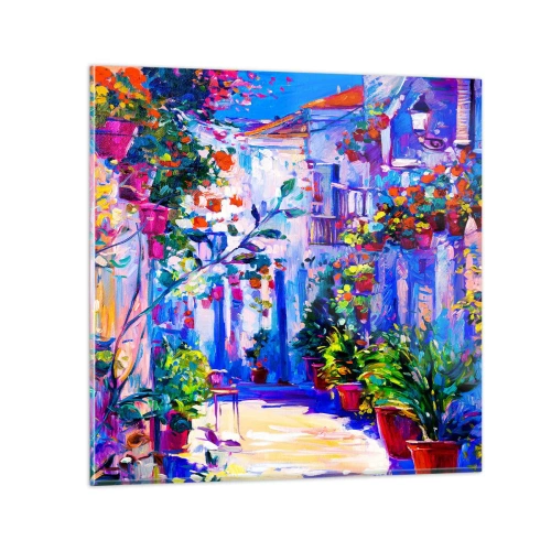 Impression sur verre - Image sur verre - Impression - une rue italienne - 50x50 cm