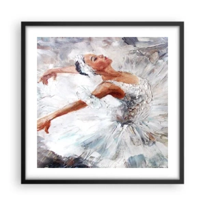 Affiche dans un cadre noir - Poster - Délicat et léger comme du tulle - 50x50 cm