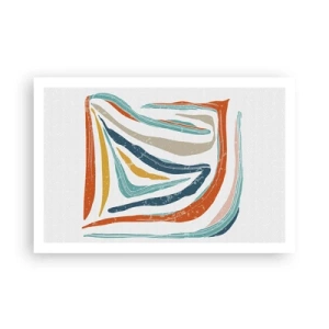 Affiche - Poster - Abstraction avec un sourire amical - 91x61 cm