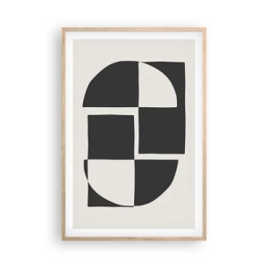 Affiche dans un chêne clair - Poster - Antithèse - Synthèse - 61x91 cm