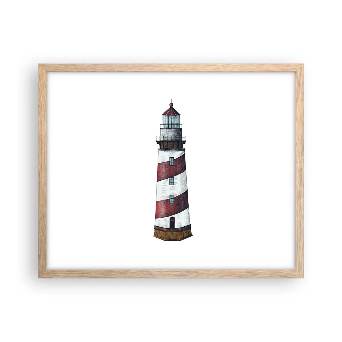 Affiche dans un chêne clair - Poster - Toujours sur ses gardes - 50x40 cm