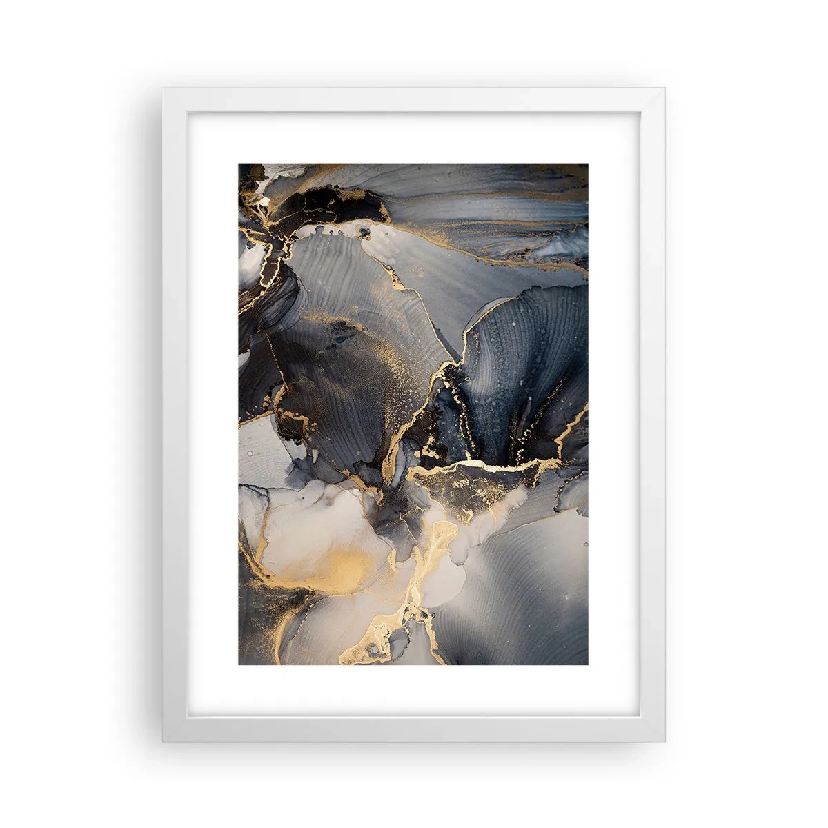 Affiche dans un cadre blanc - Poster - La vie de la pierre - 30x40 cm