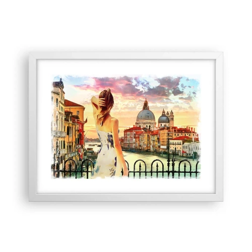 Affiche dans un cadre blanc - Poster - Pour une aventure c'est uniquement dans ... - 40x30 cm