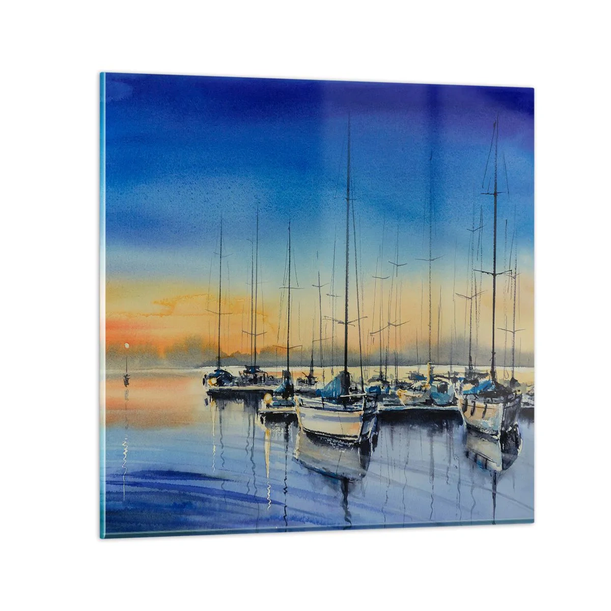 Impression sur verre - Image sur verre - Fin d'une belle journée - 60x60 cm